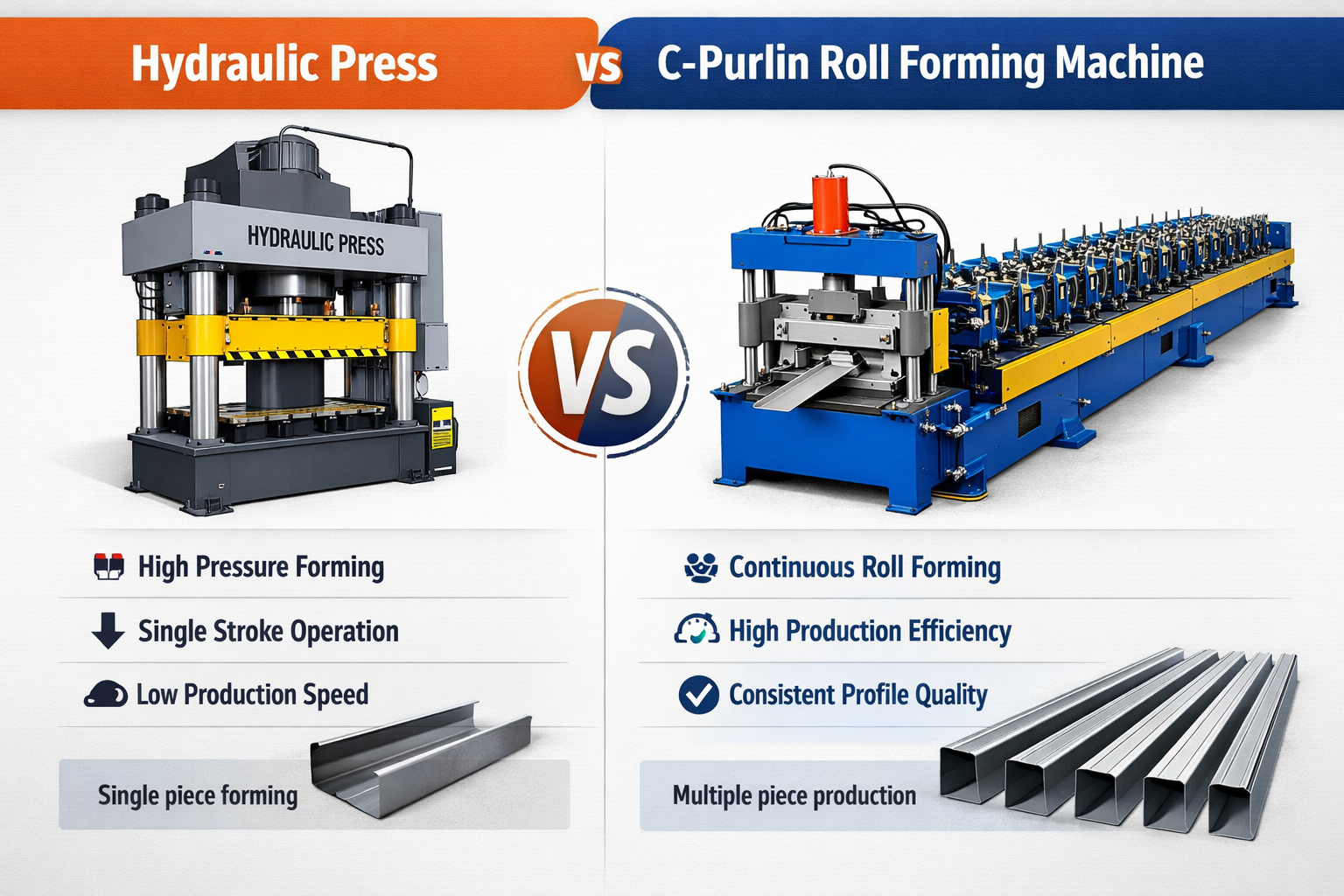Roll Forming Machine vs Press Brake